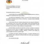 CARTA ARZOBISPO  EZZATI