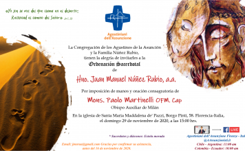 Ordenación Sacerdotal de Hermano Juan Manuel Núñez Rubio, aa.