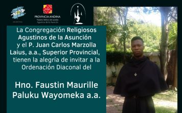 Ordenación Diaconal del Hno. Faustin Maurille Paluku Wayomeka a.a.