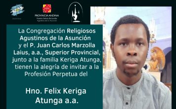 Profesión Perpetua del Hno. Felix Keriga Atunga a.a.
