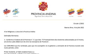 Circular del P. Juan Carlos Marzolla